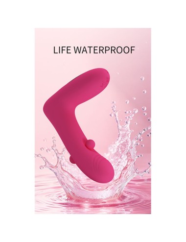 PRETTY LOVE - DUDEN RECHARGEABLE SILICONE VIBRATOR 12 VIBRATION MODES AND 3 ROCKING MODES PINK