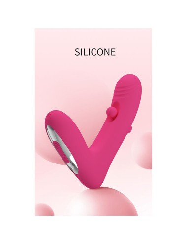 PRETTY LOVE - DUDEN RECHARGEABLE SILICONE VIBRATOR 12 VIBRATION MODES AND 3 ROCKING MODES PINK