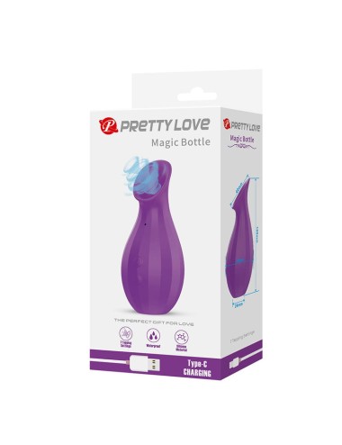 PRETTY LOVE - MAGIC BOTTLE RECHARGEABLE CLITORAL SUCTION STIMULATOR PURPLE