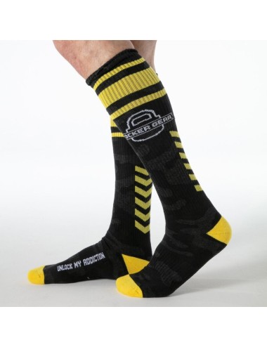 LOCKER GEAR - FULL MILITARY KNEE HIGH SOCKS YELLOW ONE SIZE