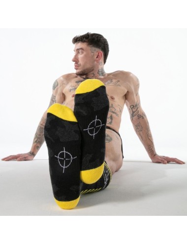 LOCKER GEAR - FULL MILITARY KNEE HIGH SOCKS YELLOW ONE SIZE