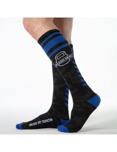 LOCKER GEAR - FULL MILITARY KNEE HIGH SOCKS ONE SIZE BLUE