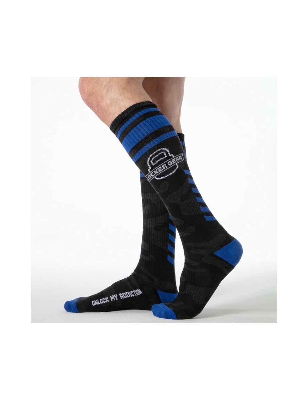 LOCKER GEAR - FULL MILITARY KNEE HIGH SOCKS ONE SIZE BLUE
