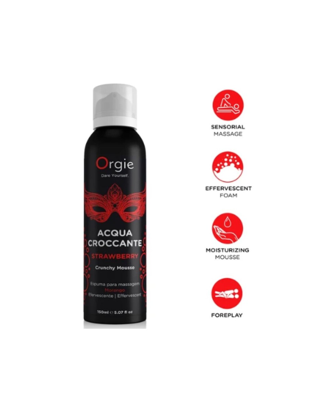 ORGIE - ACQUA CROCCANTE STRAWBERRY CRUNCHY MASSAGE MOUSSE 150 ML