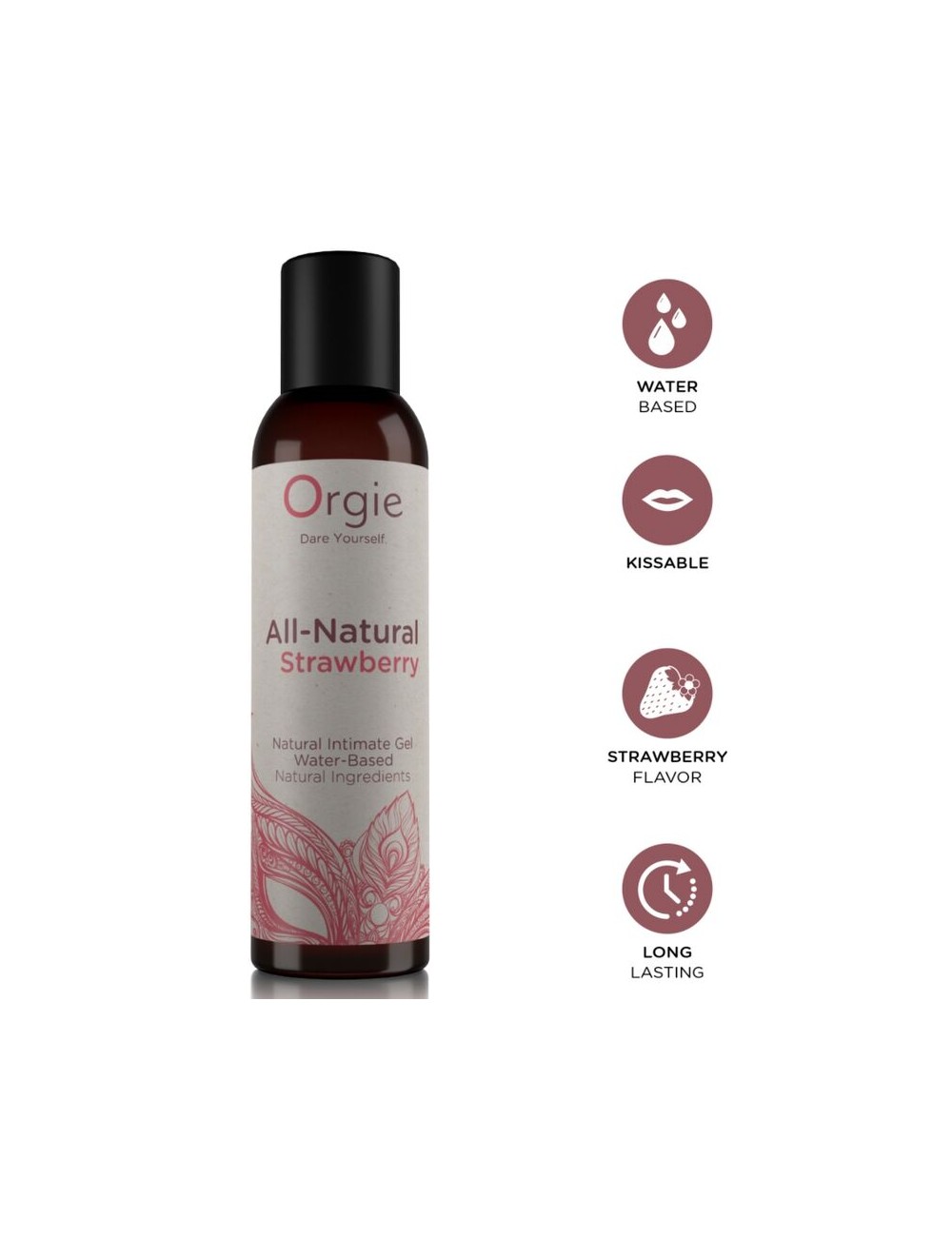 ORGIE - ALL-NATURAL STRAWBERRY KISSABLE WATER-BASED INTIMATE GEL 150 ML