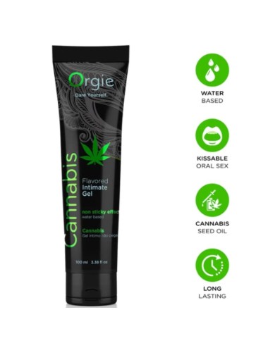 ORGIE - LUBE TUBE CANNABIS KISSABLE WATER-BASED INTIMATE GEL 100 ML