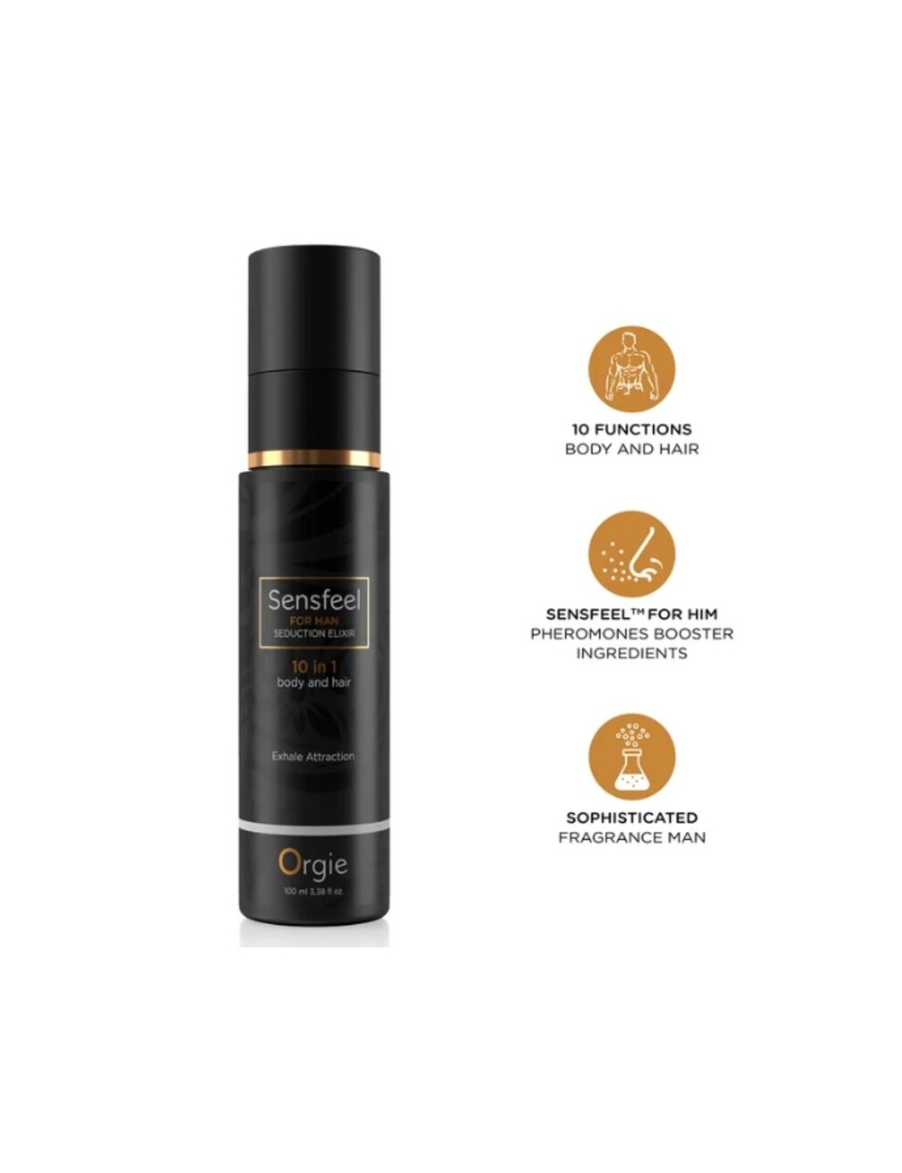 ORGIE - SENSFEEL FOR MAN SEDUCTION ELIXIR 10 IN 1 BODY AND HAIR 100 ML