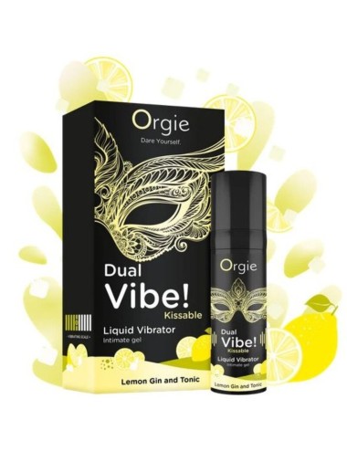 ORGIE - DUAL VIBE! LEMON GIN AND TONIC KISSABLE LIQUID VIBRATOR 15 ML