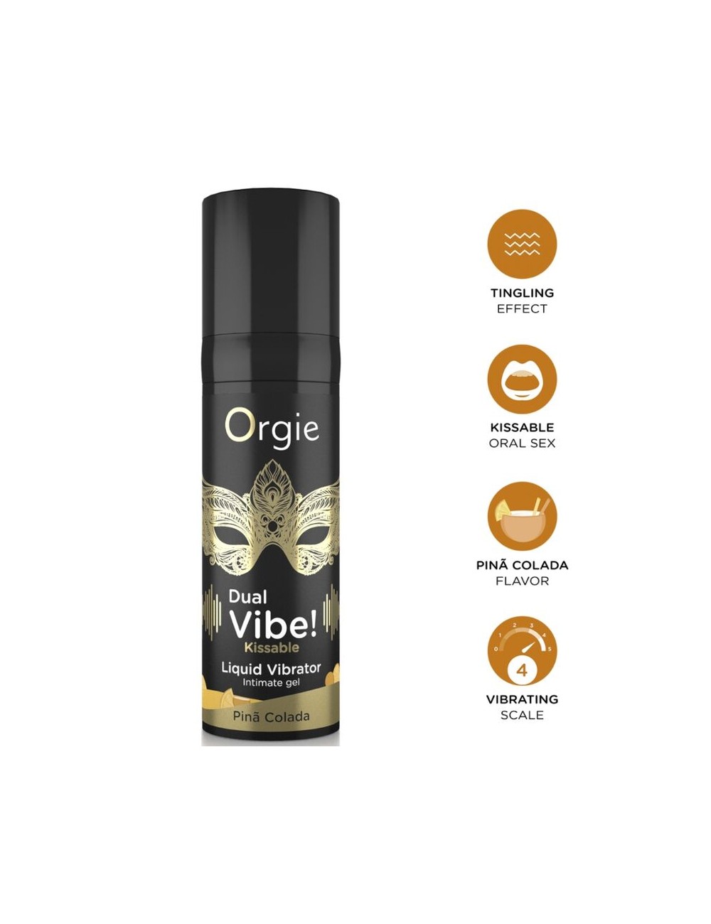 ORGIE - DUAL VIBE! PIÑA COLADA KISSABLE LIQUID VIBRATOR 15 ML