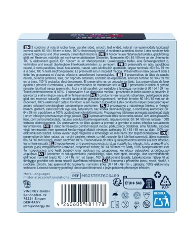 MISTER SIZE - SAMPLE PACK CONDOMS SIZE 60-64-69 MM (3 UNITS)