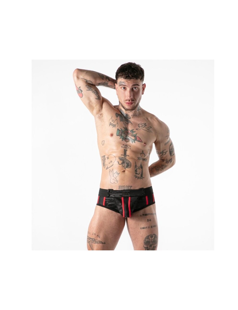 LOCKER GEAR - FULL MILITARY ACCESS JOCK BRIEF RED L