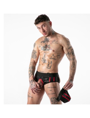 LOCKER GEAR - FULL MILITARY ACCESS JOCK BRIEF RED XL