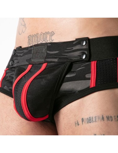 LOCKER GEAR - FULL MILITARY ACCESS JOCK BRIEF RED XL