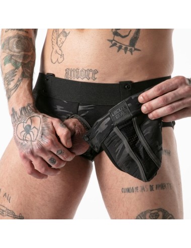 LOCKER GEAR - FULL MILITARY ACCESS JOCK BRIEF BLACK XL