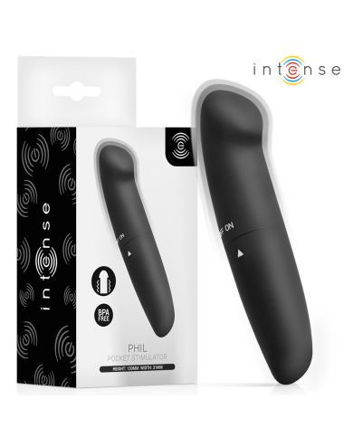 INTENSE - PHIL G-SPOT VIBRATOR BLACK 13 CM
