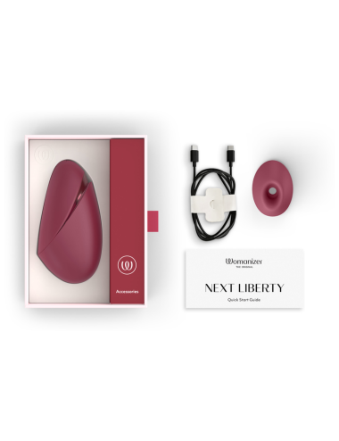 WOMANIZER - NEXT LIBERTY 3D PLEASURE AIR CLITORAL STIMULATOR BORDEAUX