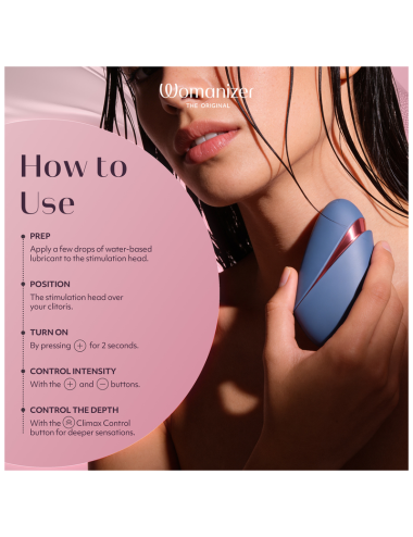 WOMANIZER - NEXT LIBERTY 3D PLEASURE AIR CLITORAL STIMULATOR BLUE/RED