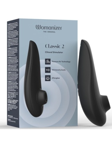 WOMANIZER - CLASSIC 2 SUCTION CLITORAL STIMULATOR 10 INTENSITY LEVELS BLACK