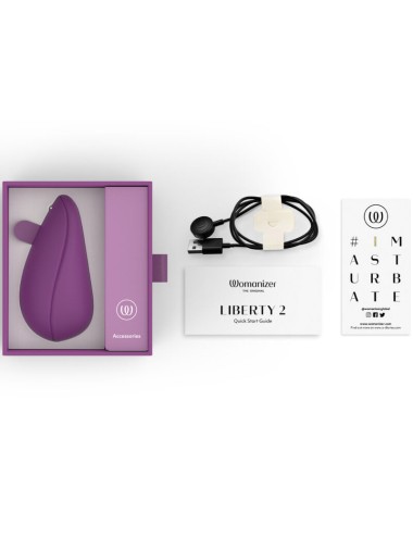 WOMANIZER - LIBERTY 2 SUCTION CLITORAL STIMULATOR 8 INTENSITY LEVELS PURPLE