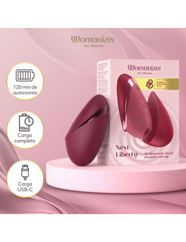WOMANIZER - NEXT SUCTION CLITORAL STIMULATOR 14 INTENSITY LEVELS BORDEAUX
