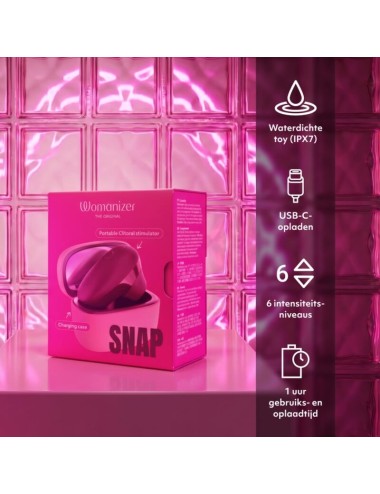 WOMANIZER - SNAP SUCTION CLITORAL STIMULATOR 6 INTENSITY LEVELS CRUSHED BERRY
