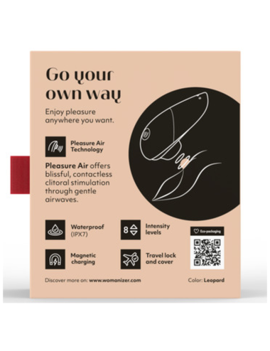 WOMANIZER - LIBERTY 2 SUCTION CLITORAL STIMULATOR 8 INTENSITY LEVELS LEOPARD PRINT