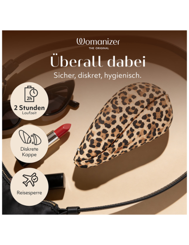 WOMANIZER - LIBERTY 2 SUCTION CLITORAL STIMULATOR 8 INTENSITY LEVELS LEOPARD PRINT
