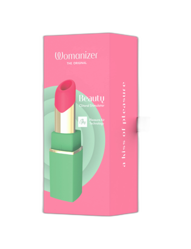 WOMANIZER - BEAUTY SUCTION CLITORAL STIMULATOR 6 INTENSITY LEVELS GREEN AND PINK
