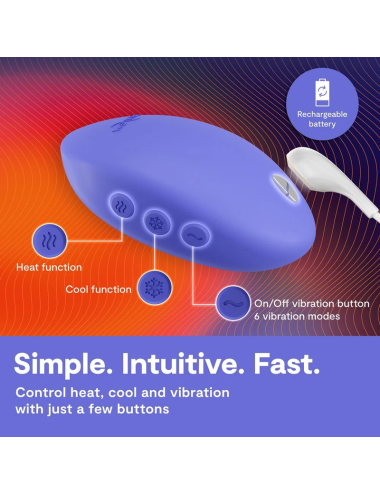 WE-VIBE - TEMP HEATING AND COOLING VIBRATOR LAVENDER BLUE