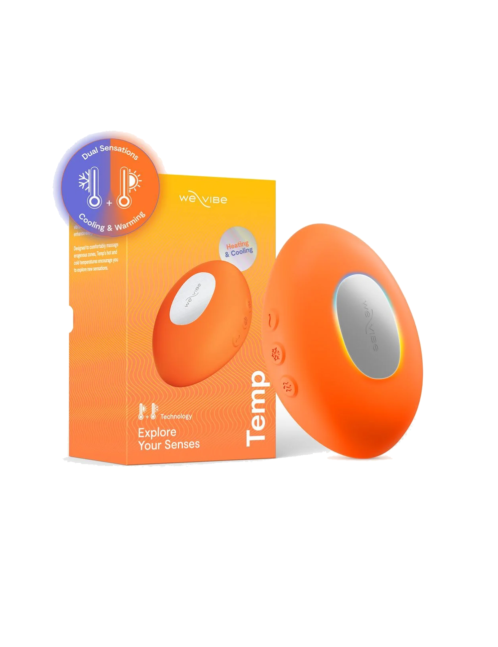 WE-VIBE - TEMP HEATING AND COOLING VIBRATOR TANGERINE