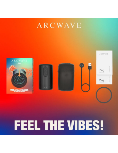 ARCWAVE - ZING VIBRATING MALE STROKER WITH DUAL MOTOR BLACK