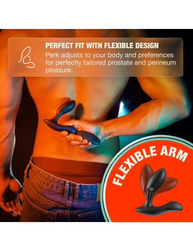 ARCWAVE - PERK VIBRATING PROSTATE MASSAGER WITH DUAL MOTOR AND REMOTE CONTROL BLACK